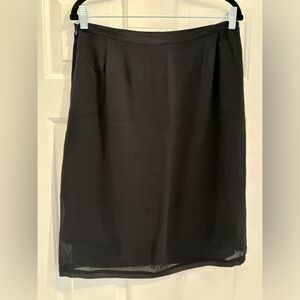 Black silk DKNY Classic skirt - 10